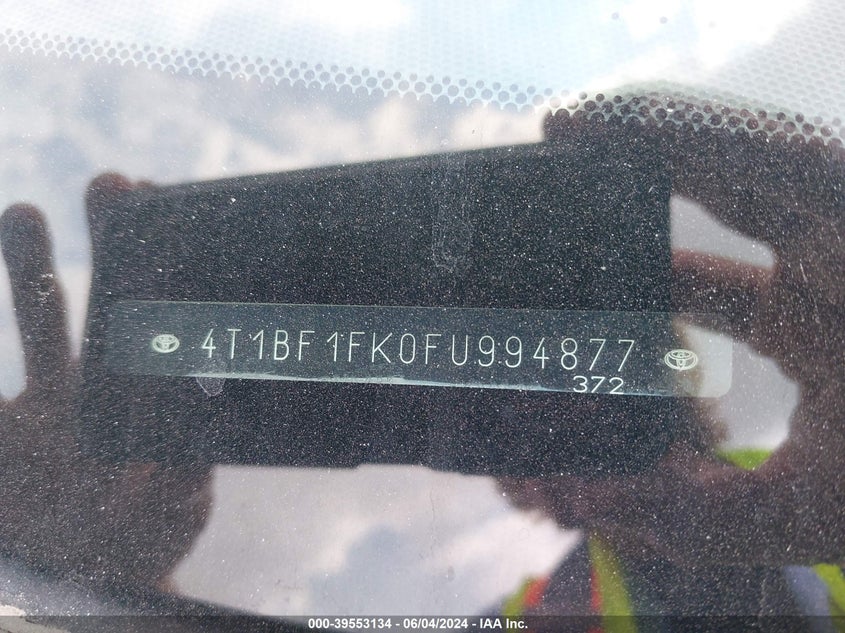 2015 Toyota Camry Se VIN: 4T1BF1FK0FU994877 Lot: 39553134