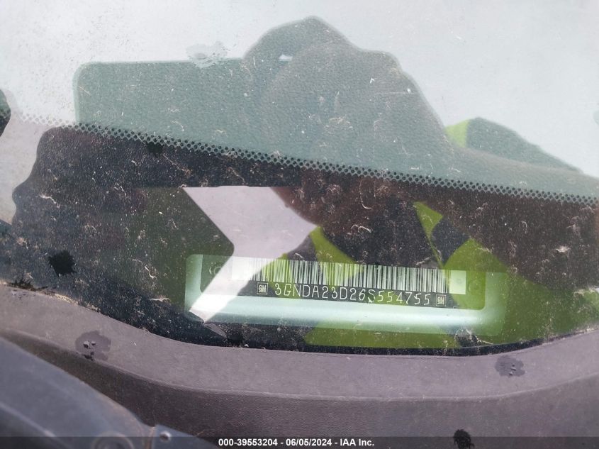 2006 Chevrolet Hhr Lt VIN: 3GNDA23D26S554755 Lot: 39553204