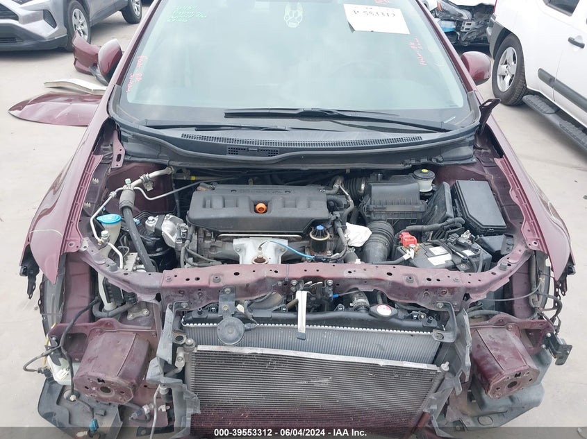 2012 Honda Civic Lx VIN: 2HGFB2F57CH578133 Lot: 39553312