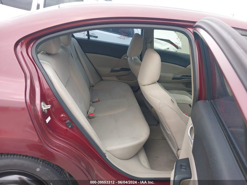 2012 Honda Civic Lx VIN: 2HGFB2F57CH578133 Lot: 39553312