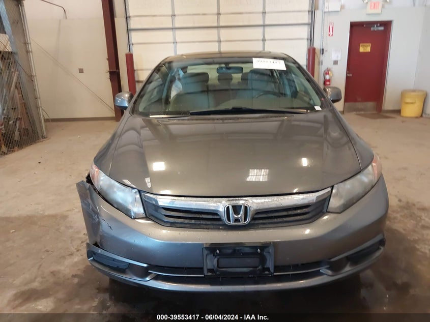 2012 Honda Civic Ex-L VIN: 2HGFB2F90CH524580 Lot: 39553417