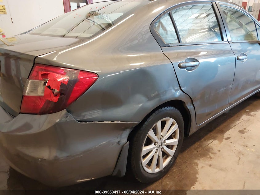 2012 Honda Civic Ex-L VIN: 2HGFB2F90CH524580 Lot: 39553417