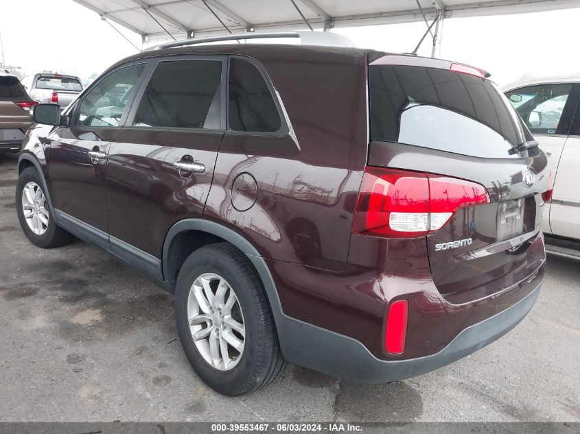 2014 Kia Sorento Lx VIN: 5XYKT4A63EG480210 Lot: 39553467