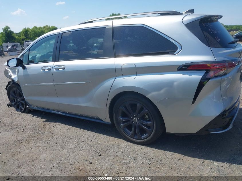 2022 Toyota Sienna Xse VIN: 5TDDRKEC6NS118841 Lot: 39553488