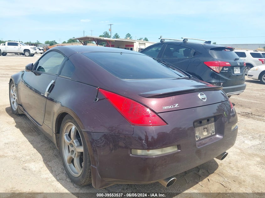 2003 Nissan 350Z Touring VIN: JN1AZ34DX3T115798 Lot: 39553537