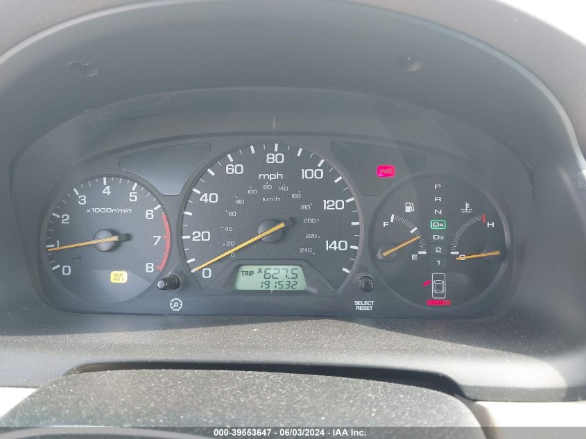 1999 Honda Accord Ex V6 VIN: 1HGCG2252XA018244 Lot: 39553647