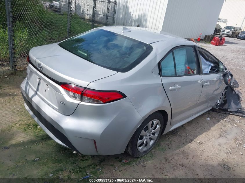 2021 Toyota Corolla Le VIN: 5YFEPMAE4MP255264 Lot: 39553725