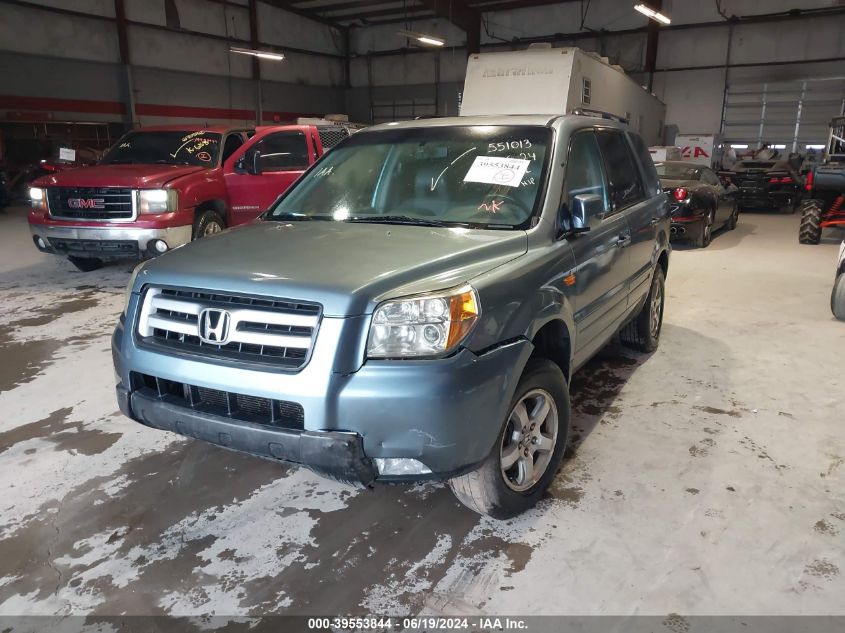 2006 Honda Pilot Ex-L VIN: 2HKYF18666H551013 Lot: 39553844