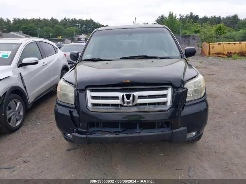 2006 Honda Pilot Ex-L VIN: 2HKYF18766H563476 Lot: 39553932