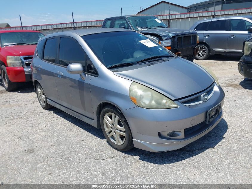 2008 Honda Fit Sport VIN: JHMGD38678S047215 Lot: 39553955