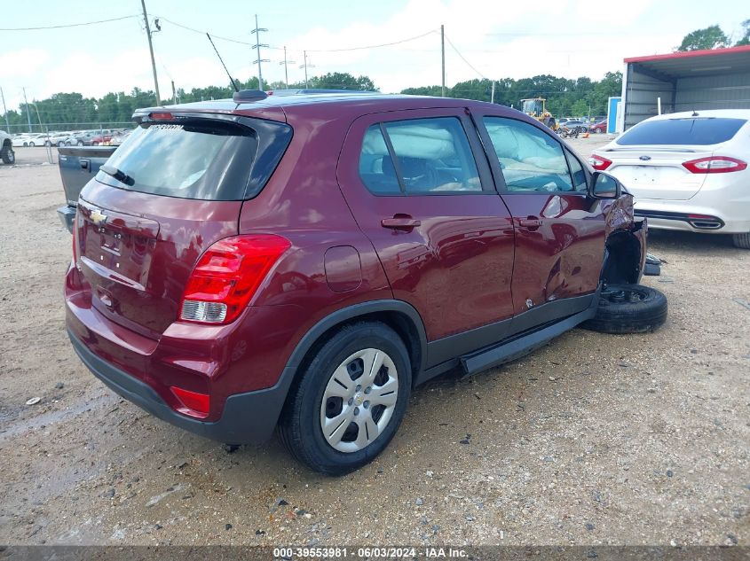 2017 Chevrolet Trax Ls VIN: 3GNCJKSB2HL133580 Lot: 39553981