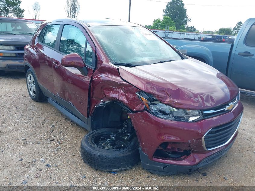 2017 Chevrolet Trax Ls VIN: 3GNCJKSB2HL133580 Lot: 39553981