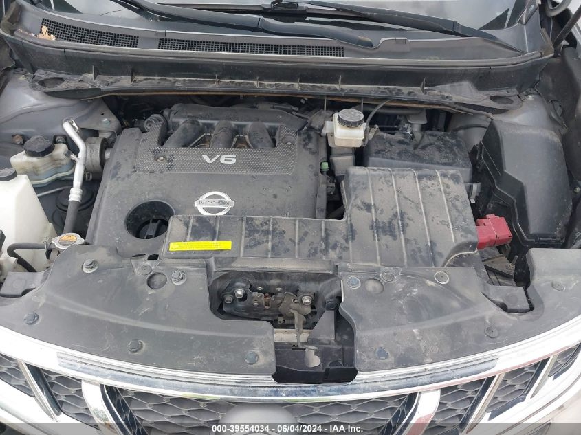 2011 Nissan Murano Sl VIN: JN8AZ1MW0BW159524 Lot: 39554034