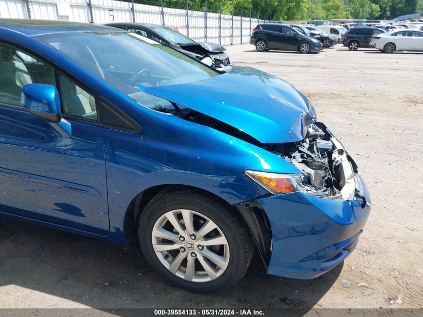 2012 Honda Civic Ex VIN: 19XFB2F84CE016890 Lot: 39554133