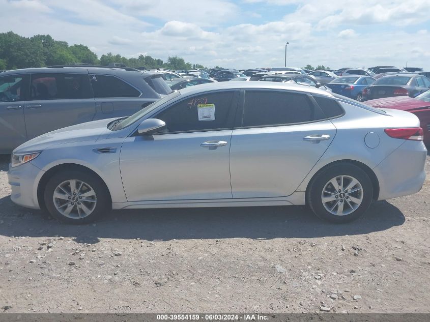 2018 Kia Optima Lx VIN: 5XXGT4L39JG188164 Lot: 39554159