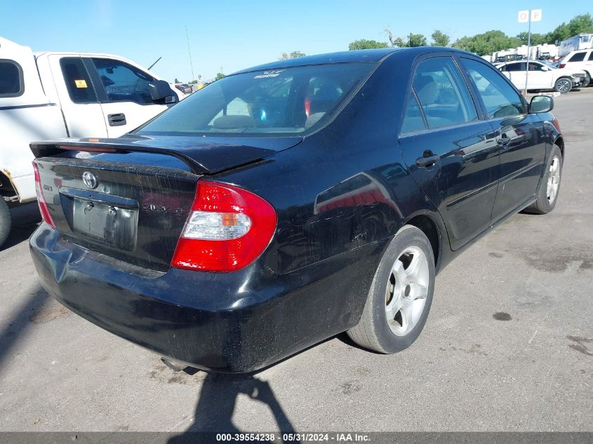 2004 Toyota Camry Se VIN: JTDBE30K240290986 Lot: 39554238