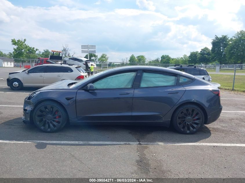 2023 Tesla Model 3 Performance Dual Motor All-Wheel Drive VIN: 5YJ3E1EC9PF497312 Lot: 39554271