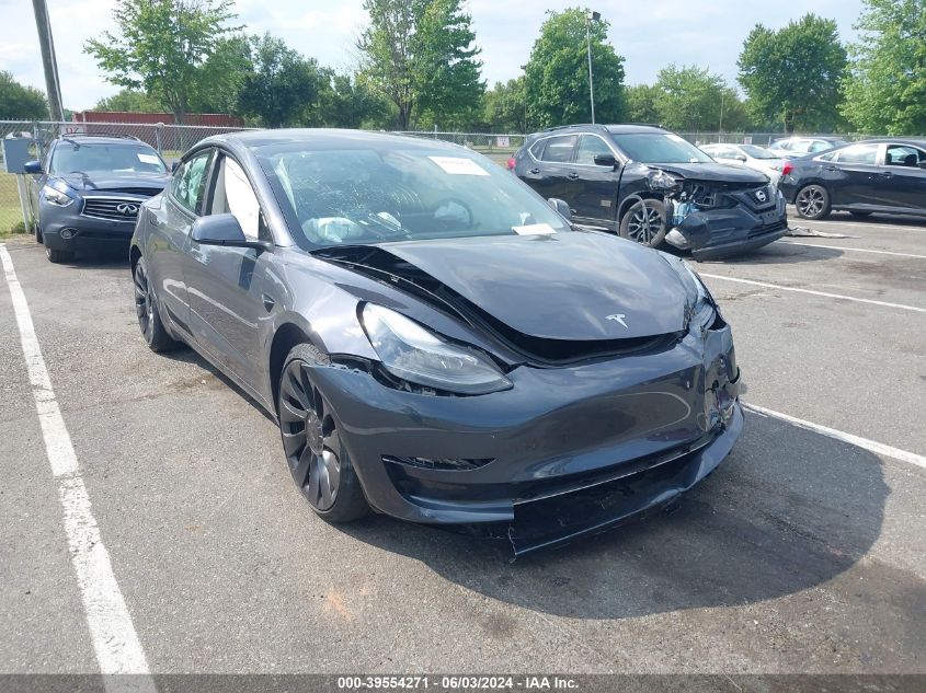 2023 Tesla Model 3 Performance Dual Motor All-Wheel Drive VIN: 5YJ3E1EC9PF497312 Lot: 39554271