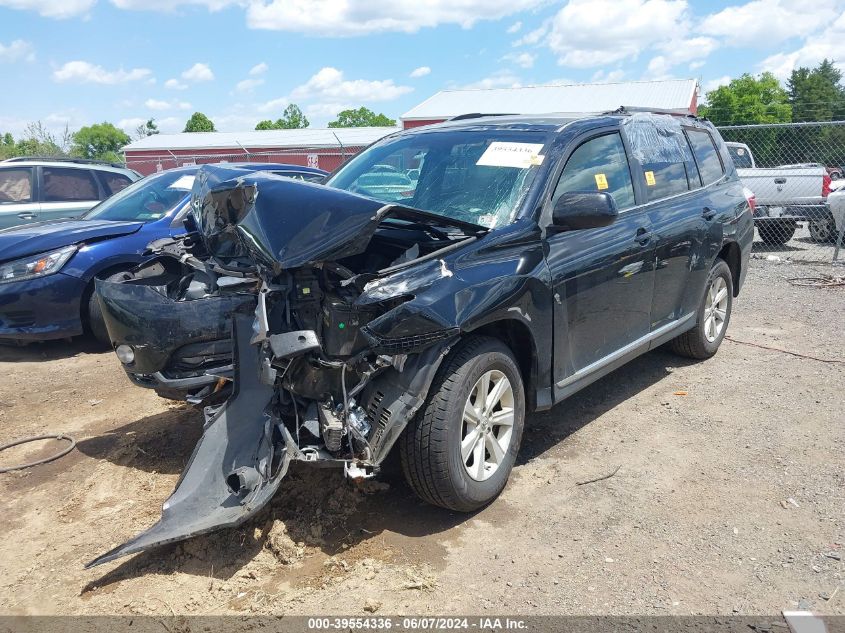 2013 Toyota Highlander Base Plus V6 VIN: 5TDBK3EH0DS214895 Lot: 39554336