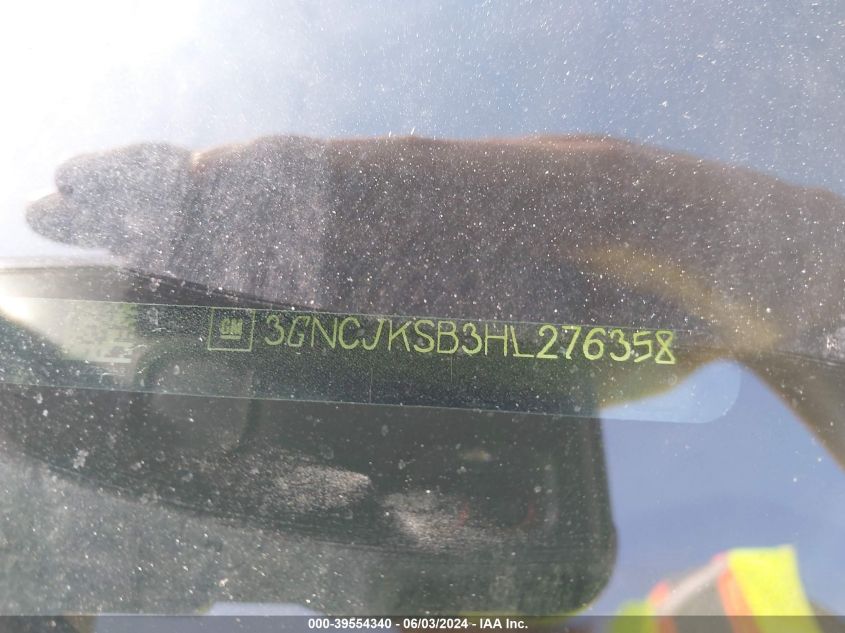 2017 Chevrolet Trax Ls VIN: 3GNCJKSB3HL276358 Lot: 39554340