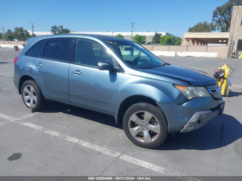 2007 Acura Mdx Sport Package VIN: 2HNYD28887H539947 Lot: 39554490