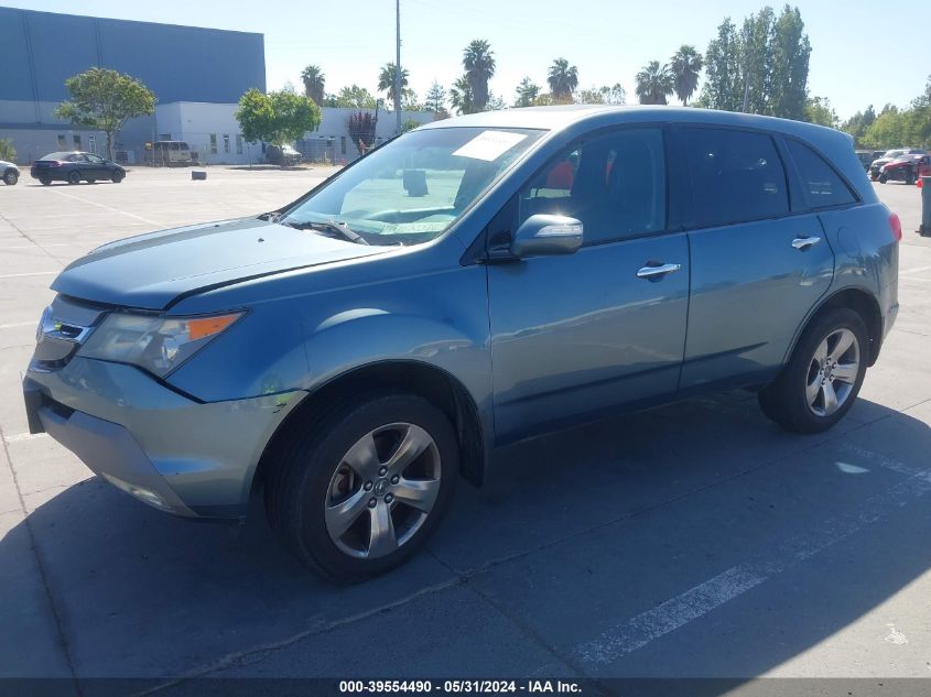 2007 Acura Mdx Sport Package VIN: 2HNYD28887H539947 Lot: 39554490