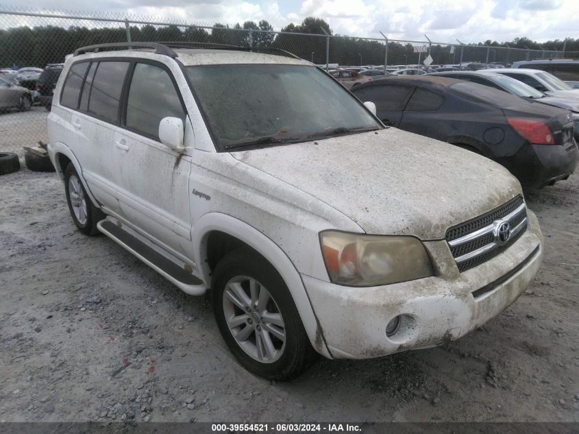 2006 Toyota Highlander Hybrid Limited V6 VIN: JTEDW21AX60008985 Lot: 39554521