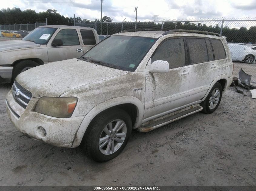 2006 Toyota Highlander Hybrid Limited V6 VIN: JTEDW21AX60008985 Lot: 39554521