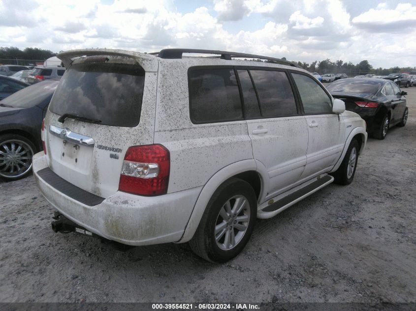 2006 Toyota Highlander Hybrid Limited V6 VIN: JTEDW21AX60008985 Lot: 39554521