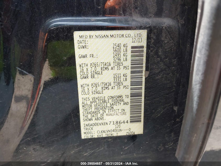 2014 NISSAN FRONTIER PRO-4X - 1N6AD0EVXEN718644