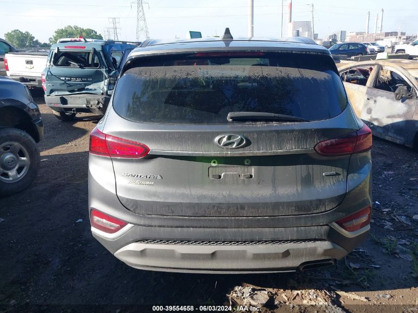 2019 Hyundai Santa Fe Sel VIN: 5NMS3CAD5KH000694 Lot: 39554658