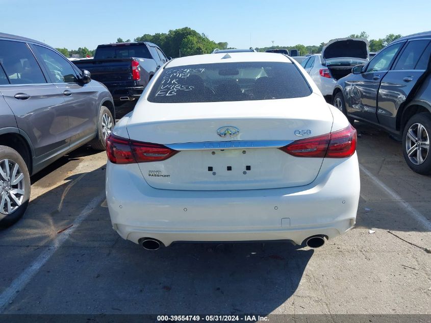 2020 Infiniti Q50 Luxe Awd VIN: JN1EV7AR2LM254855 Lot: 39554749