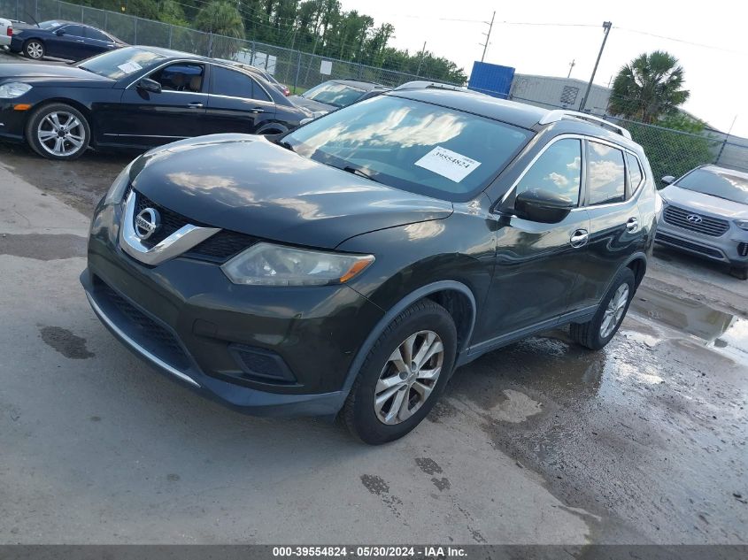 2016 Nissan Rogue Sv VIN: KNMAT2MT2GP642992 Lot: 39554824