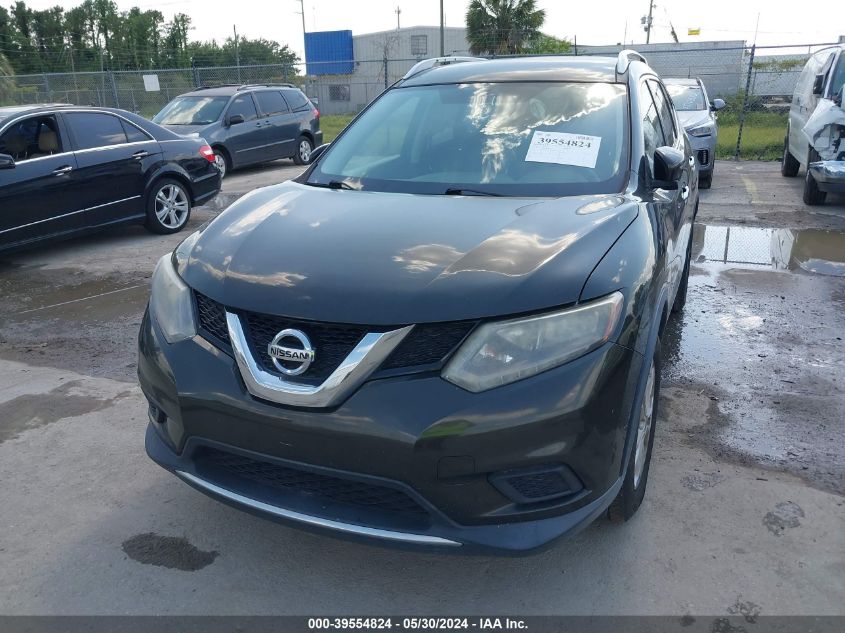 2016 Nissan Rogue Sv VIN: KNMAT2MT2GP642992 Lot: 39554824