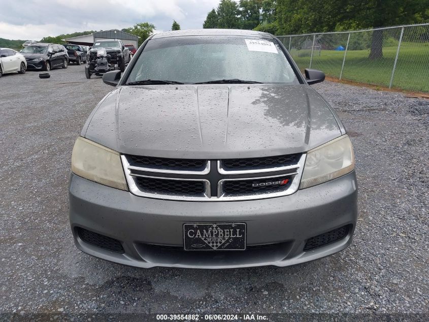 2013 Dodge Avenger Se VIN: 1C3CDZABXDN619322 Lot: 39554882