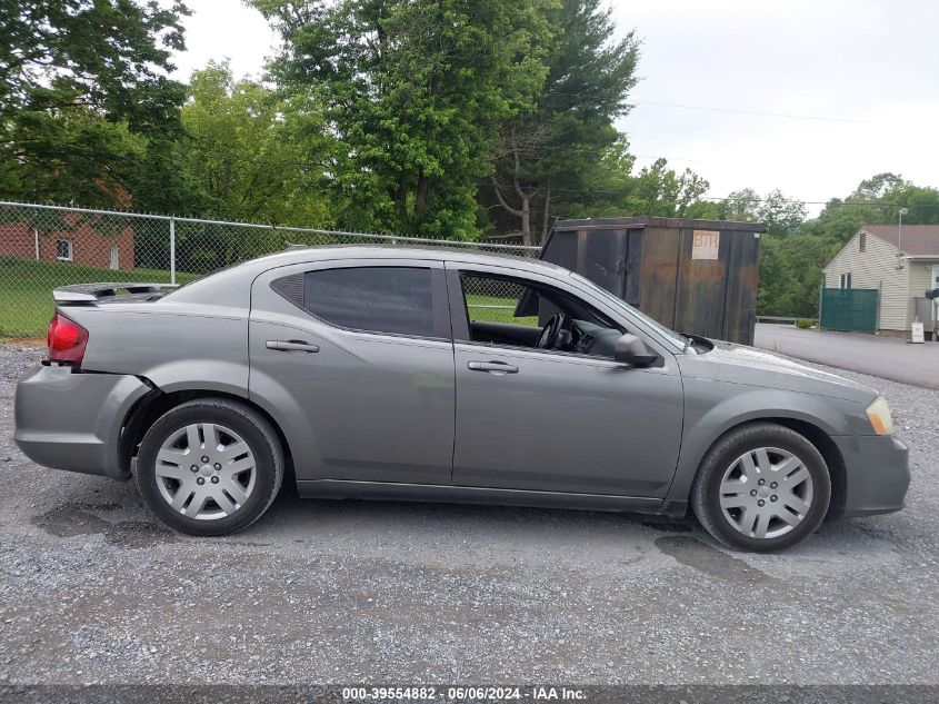 2013 Dodge Avenger Se VIN: 1C3CDZABXDN619322 Lot: 39554882