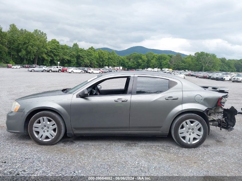 2013 Dodge Avenger Se VIN: 1C3CDZABXDN619322 Lot: 39554882