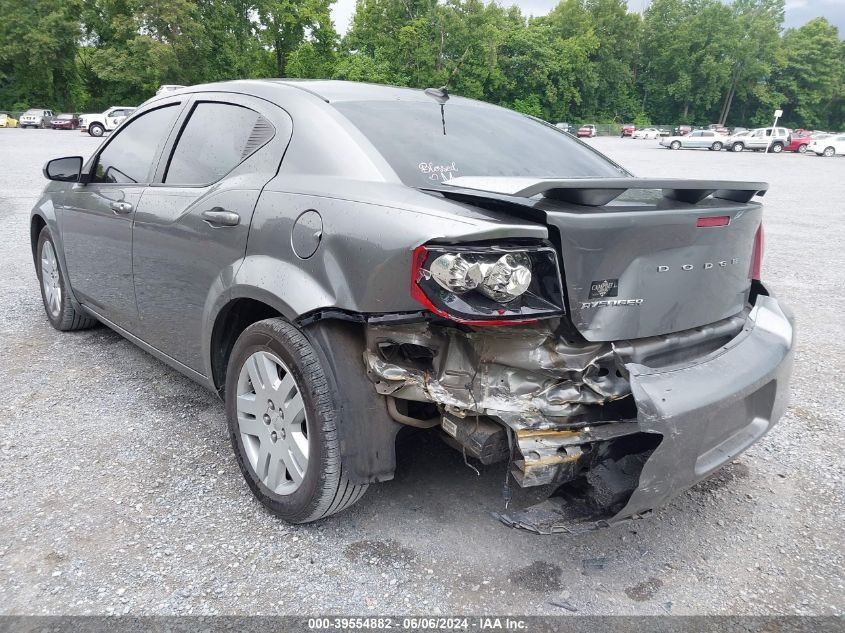 2013 Dodge Avenger Se VIN: 1C3CDZABXDN619322 Lot: 39554882