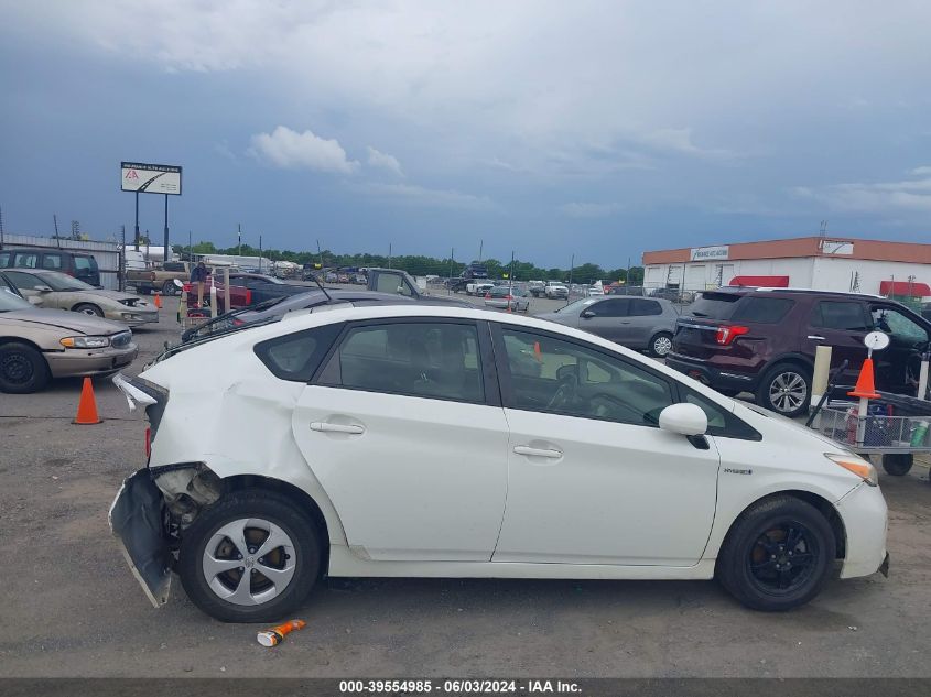 2012 Toyota Prius Three VIN: JTDKN3DU5C1600794 Lot: 39554985