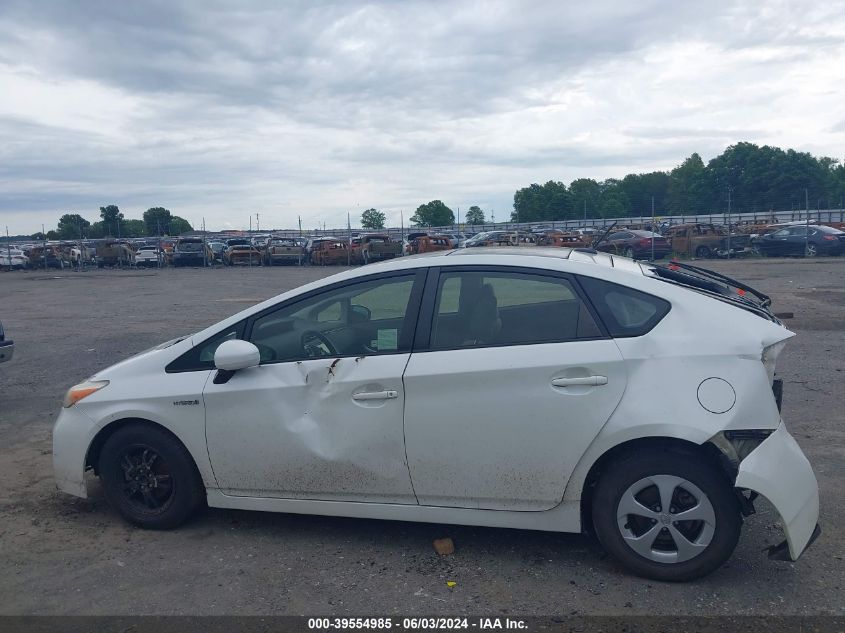 2012 Toyota Prius Three VIN: JTDKN3DU5C1600794 Lot: 39554985