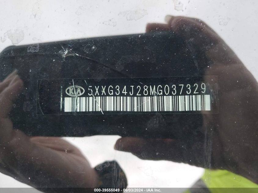 2021 Kia K5 Ex VIN: 5XXG34J28MG037329 Lot: 39555049