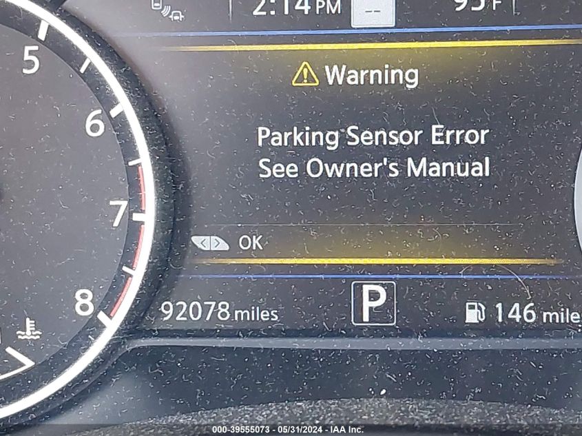 2019 Nissan Murano Platinum VIN: 5N1AZ2MJ2KN144711 Lot: 39555073