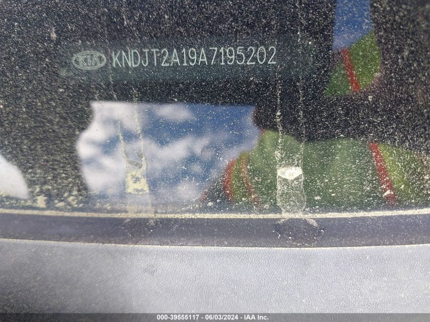 2010 Kia Soul VIN: KNDJT2A19A7195202 Lot: 39555117