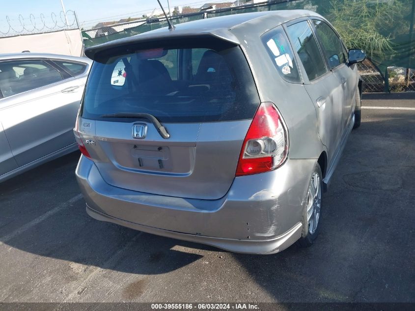 2007 Honda Fit Sport VIN: JHMGD38607S054957 Lot: 39555186