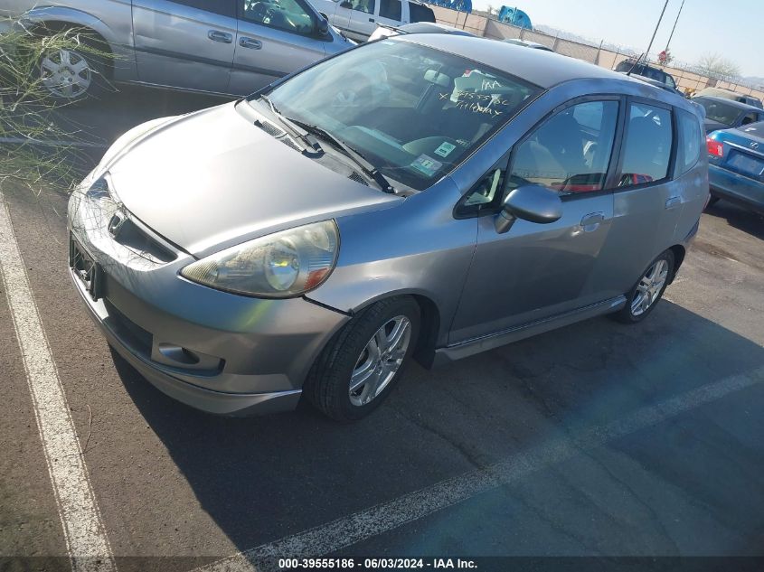 2007 Honda Fit Sport VIN: JHMGD38607S054957 Lot: 39555186