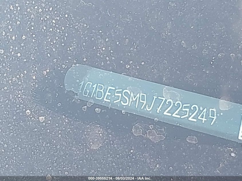 2018 Chevrolet Cruze Lt Auto VIN: 1G1BE5SM9J7225249 Lot: 39555214