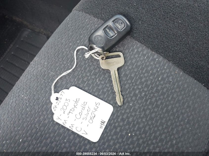 2003 Toyota Corolla Ce/Le/S VIN: 1NXBR32E83Z052445 Lot: 39555234