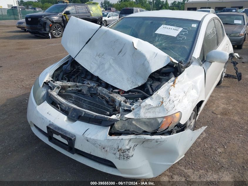 2008 Honda Civic Lx VIN: 1HGFA16578L051300 Lot: 39555300