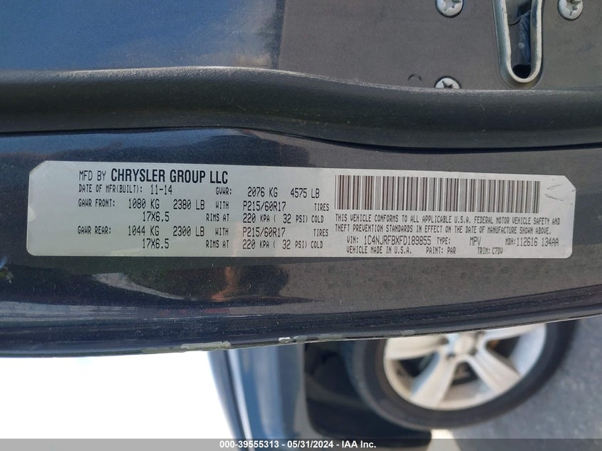 2015 JEEP PATRIOT LATITUDE - 1C4NJRFBXFD189855