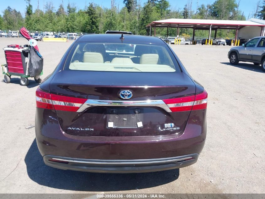 2014 Toyota Avalon Hybrid Limited VIN: 4T1BD1EB0EU024873 Lot: 39555336